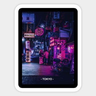 Tokyo Street Neon Synthwave Sticker